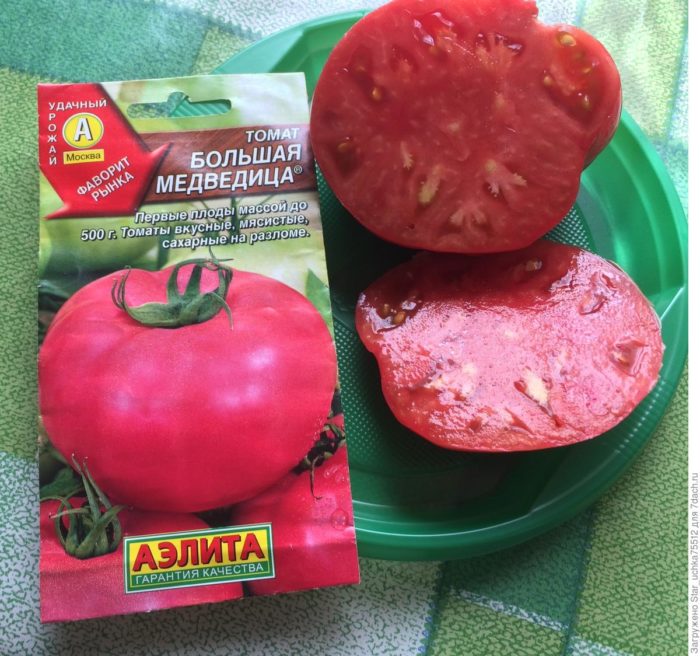 Домат Голяма мечка в напречно сечение