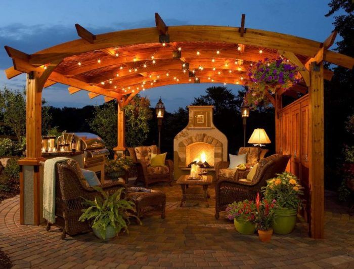 Осветление за зоната за барбекю