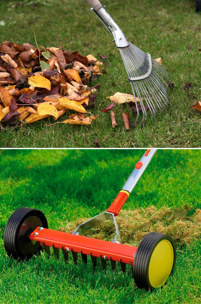 Аериране и скарификация Ветрилообразна гребла и скарификатор