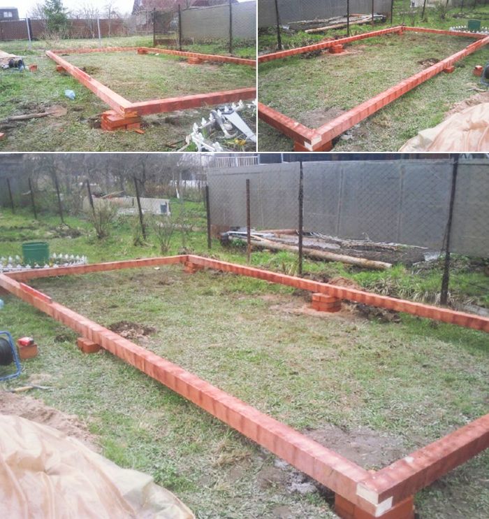 Основа за оранжерия, изработена от дървени греди Основа за оранжерия