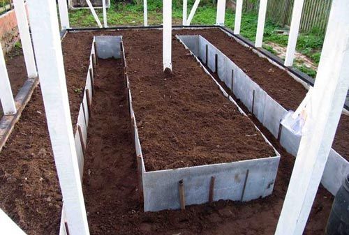 Огради за градински лехи от циментови плочи Ограда от шисти