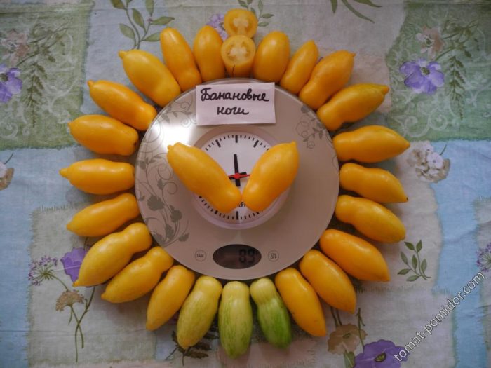 Красиви плодове от сорта бананови крака