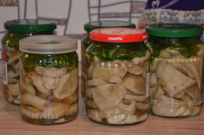 Млечни гъби в буркани