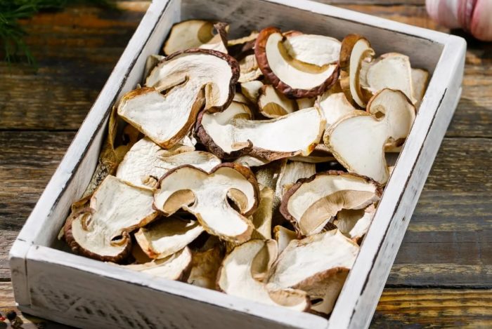 Съхранение на сушени гъби