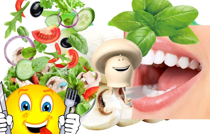 Храна със сурови печурки