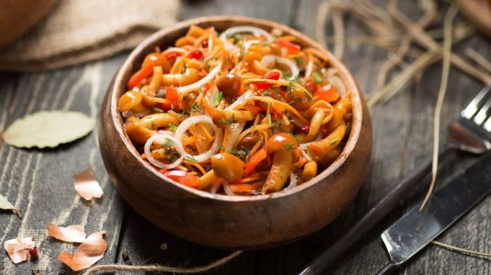 Пържени медени гъби по корейски Медени гъби по корейски