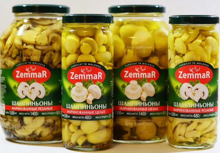 Консервирани гъби, закупени от магазина
