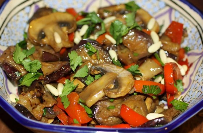 Шампиньони със зеленчуци