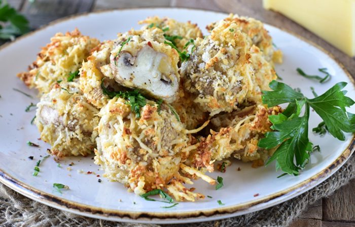 Печени панирани гъби