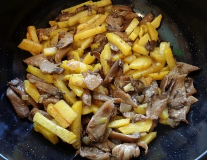 Стриди гъби с картофи