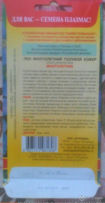 Ленен син килим Описание на засаждането и грижите